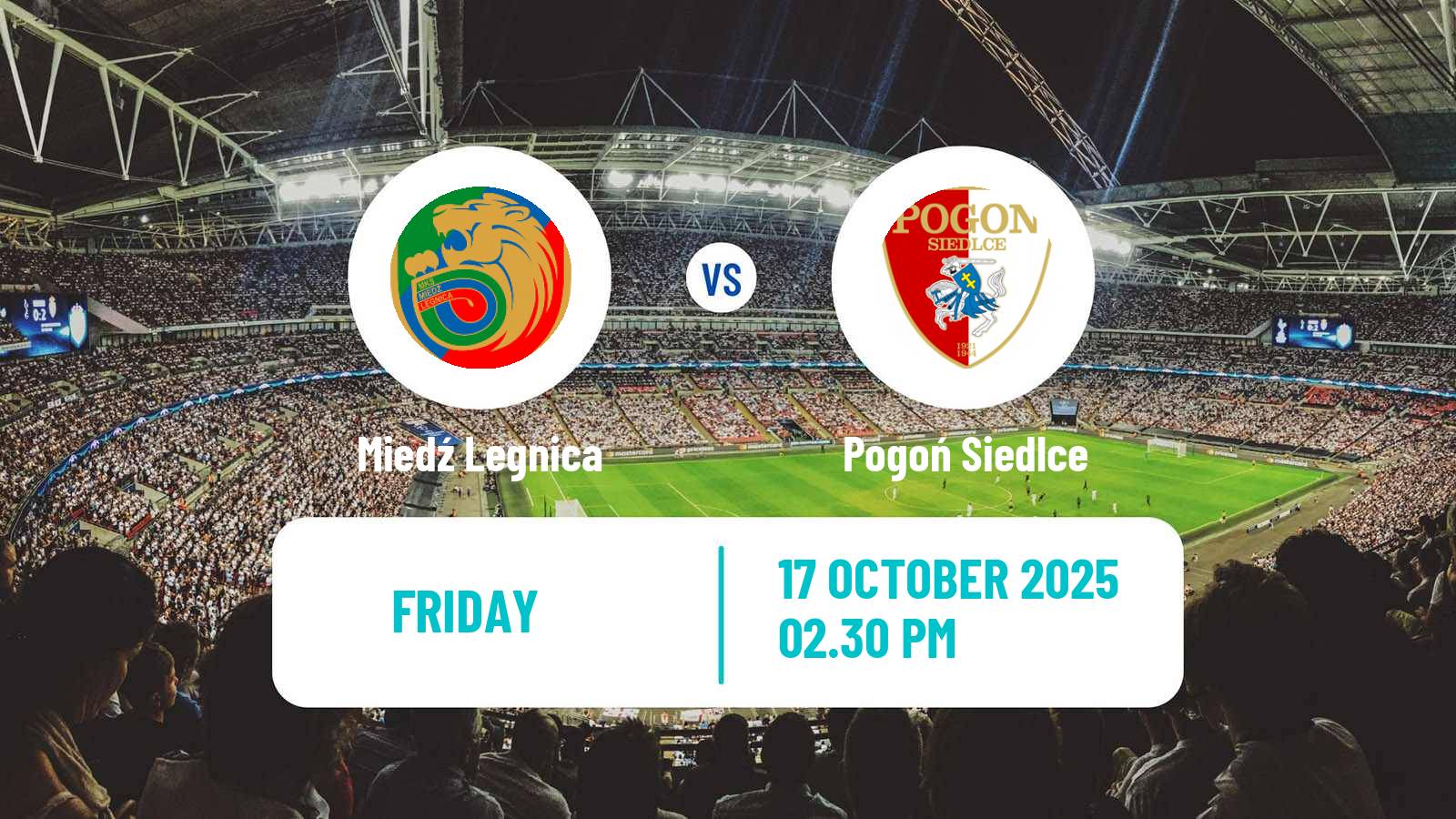 Soccer Polish Division 1 Miedź Legnica - Pogoń Siedlce