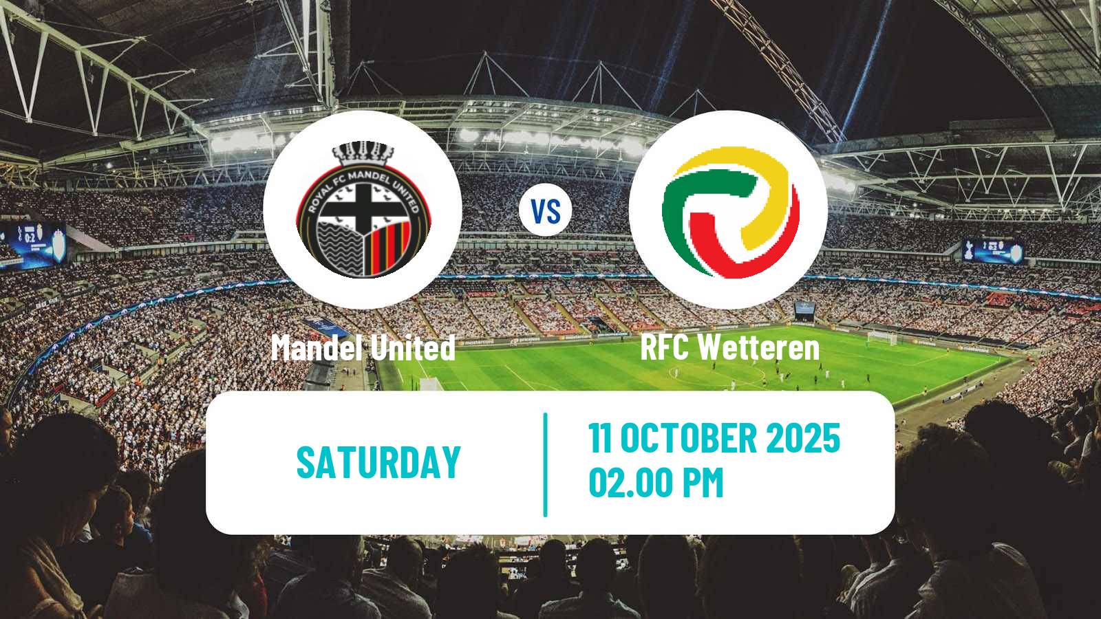 Soccer Belgian Second Amateur Division Group A Mandel United - Wetteren