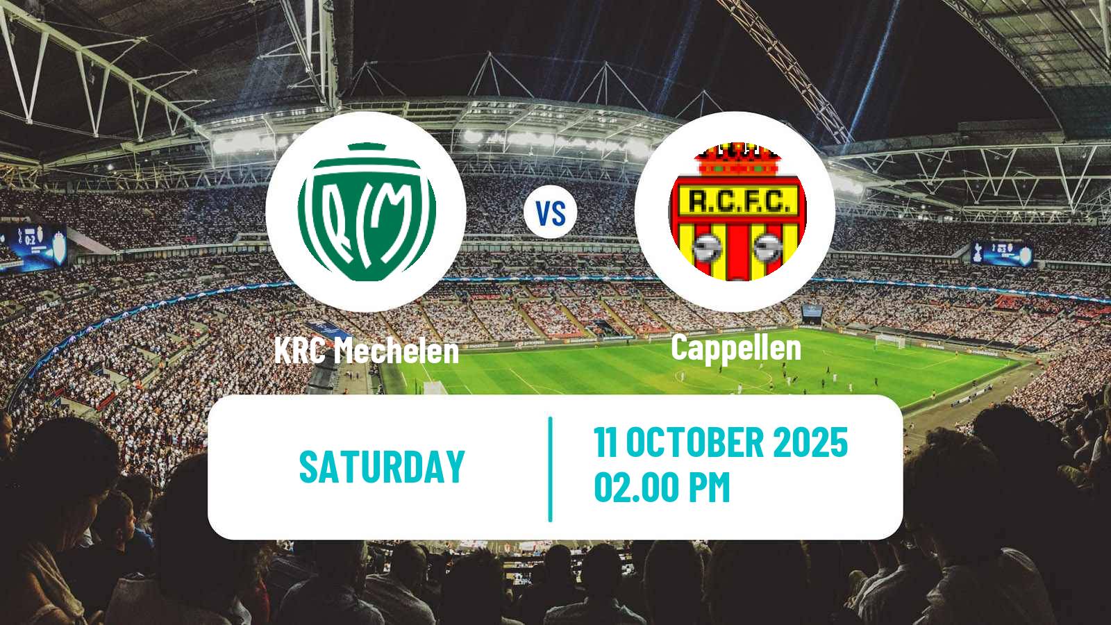 Soccer Belgian Second Amateur Division Group B KRC Mechelen - Cappellen