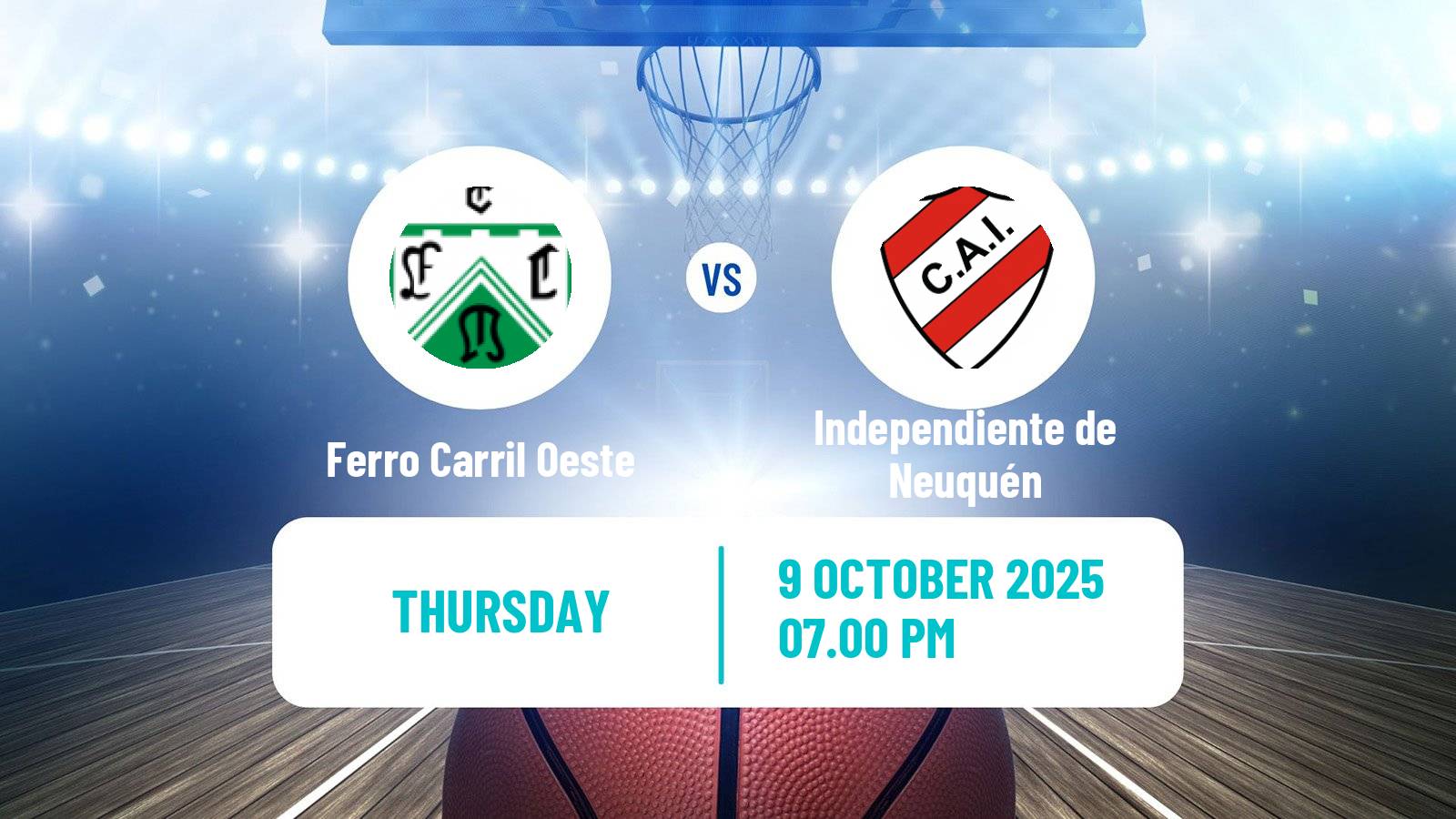 Basketball Argentinian Liga Femenina Basketball Ferro Carril Oeste - Independiente de Neuquén
