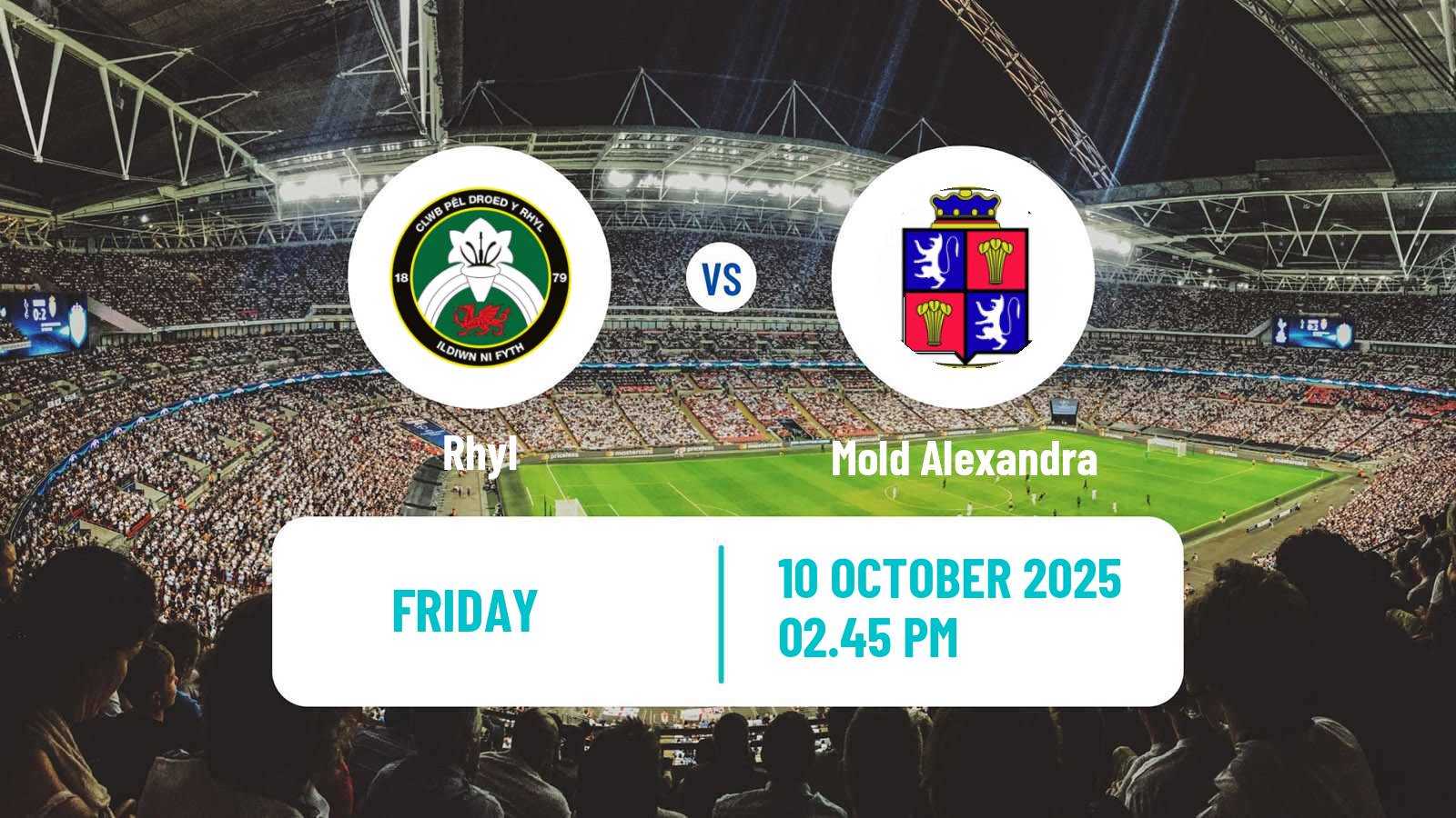 Soccer Welsh Cymru North Rhyl - Mold Alexandra