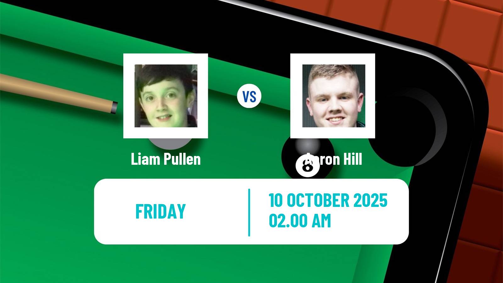 Snooker Grand Prix Liam Pullen - Aaron Hill