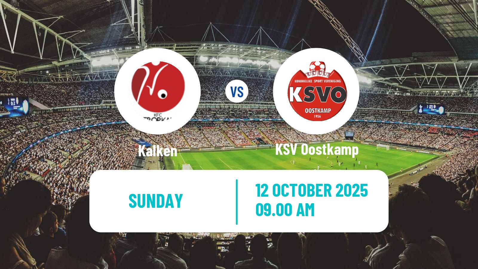 Soccer Belgian Second Amateur Division Group A Kalken - Oostkamp