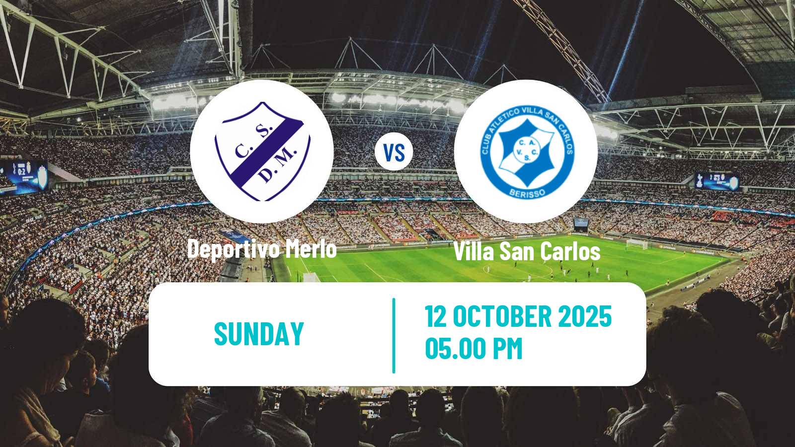 Soccer Argentinian Primera B Deportivo Merlo - Villa San Carlos