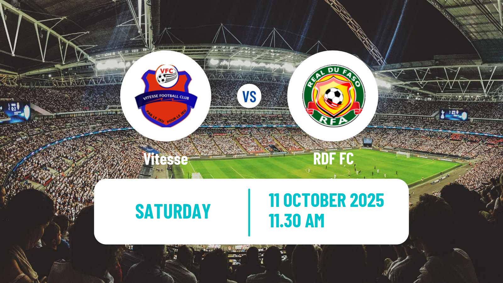 Soccer Burkina Faso Premier League Vitesse - RDF