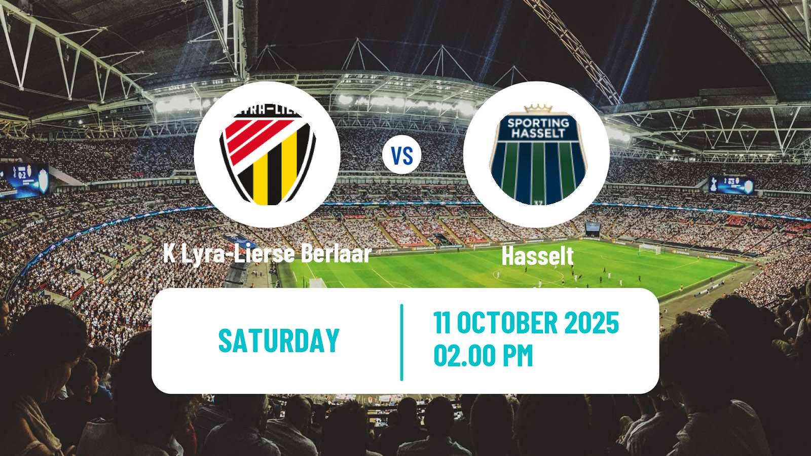 Soccer Belgian National Division 1 VV K Lyra-Lierse Berlaar - Hasselt