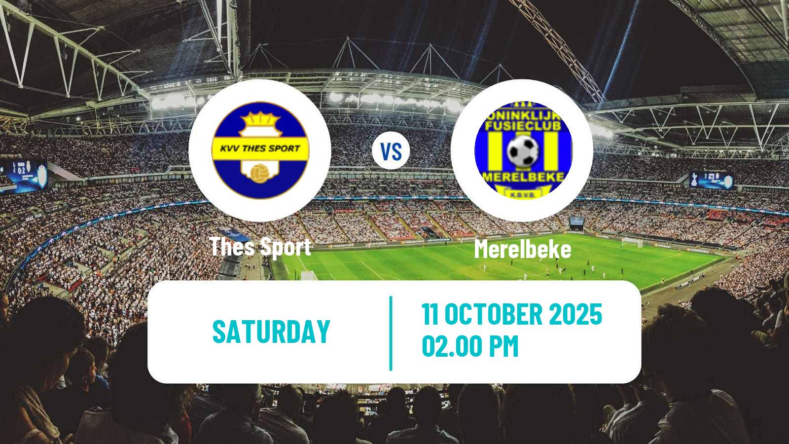 Soccer Belgian National Division 1 VV Thes Sport - Merelbeke