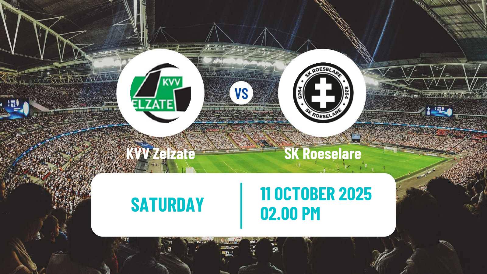 Soccer Belgian National Division 1 VV Zelzate - SK Roeselare