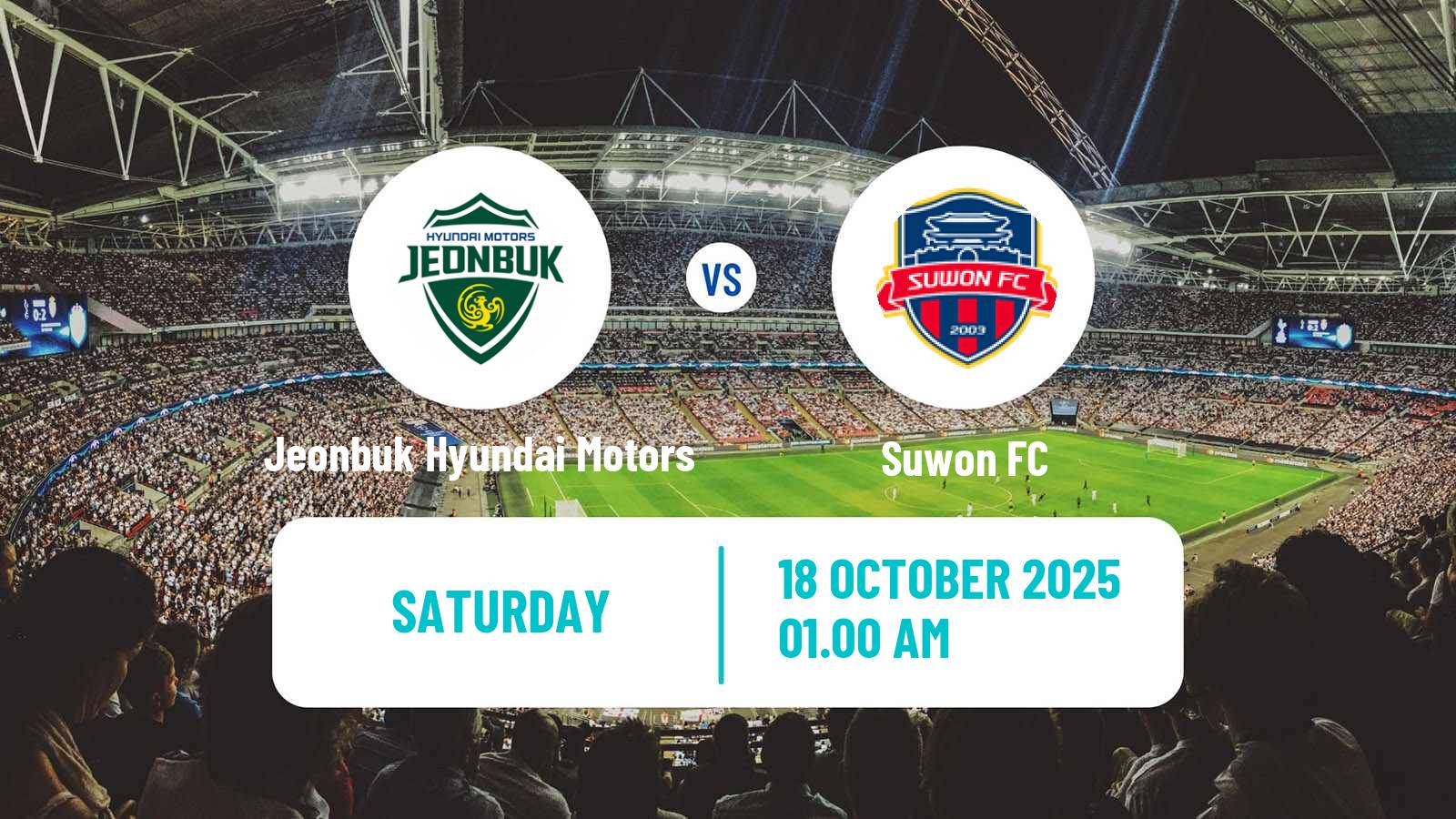 Soccer South Korean K-League 1 Jeonbuk Hyundai Motors - Suwon