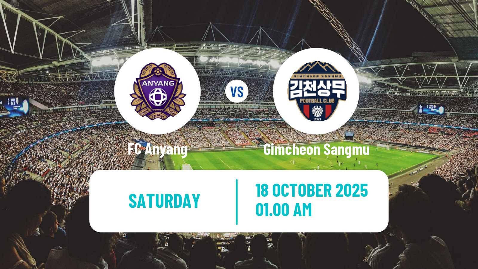 Soccer South Korean K-League 1 Anyang - Gimcheon Sangmu
