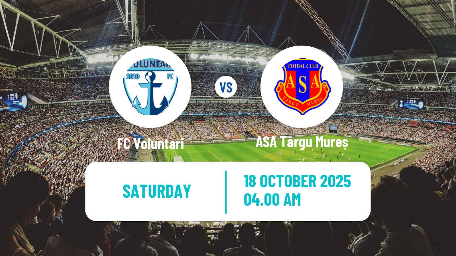Soccer Romanian Division 2 Voluntari - ASA Târgu Mureș