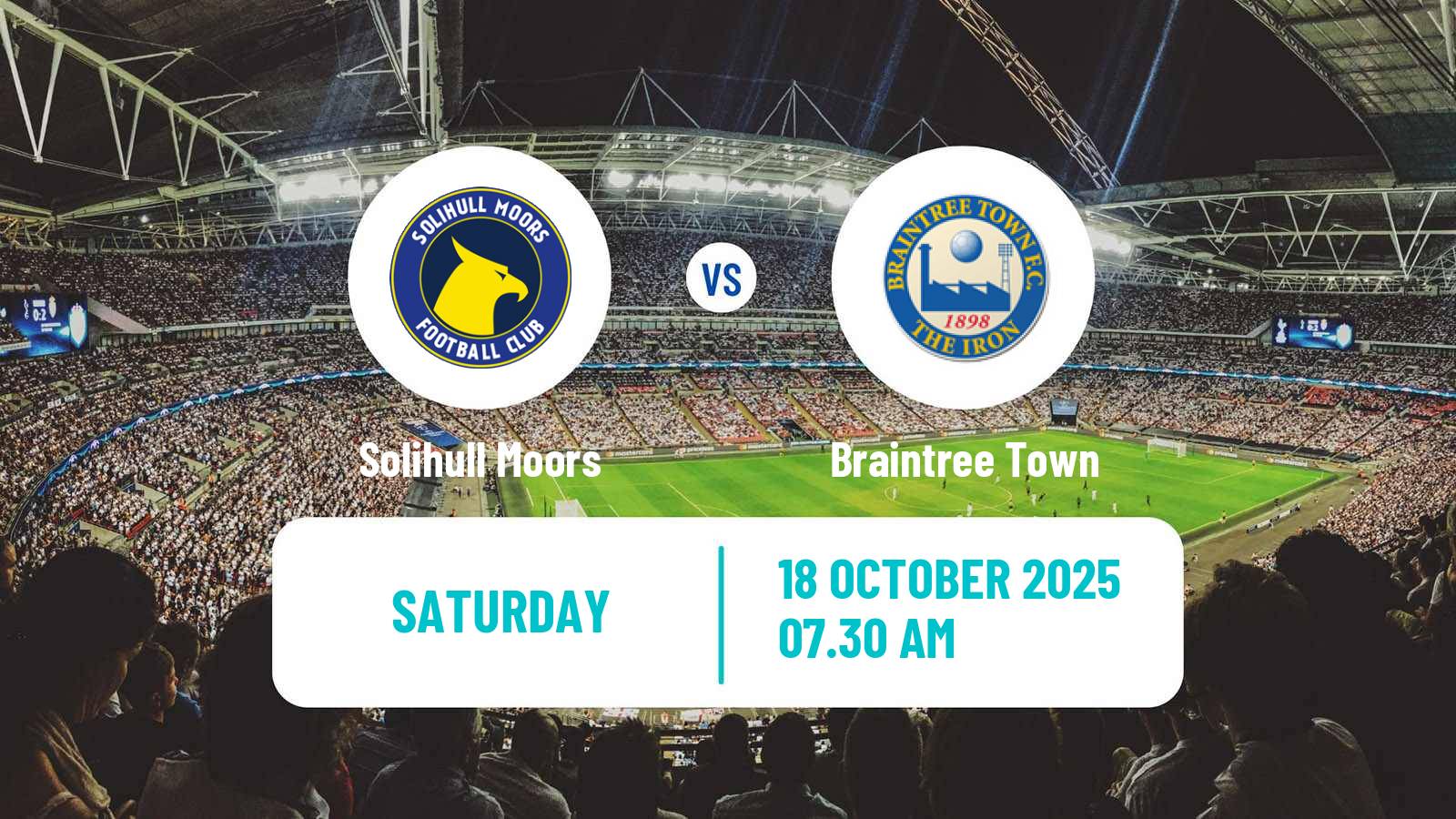Soccer English National League Solihull Moors - Braintree Town