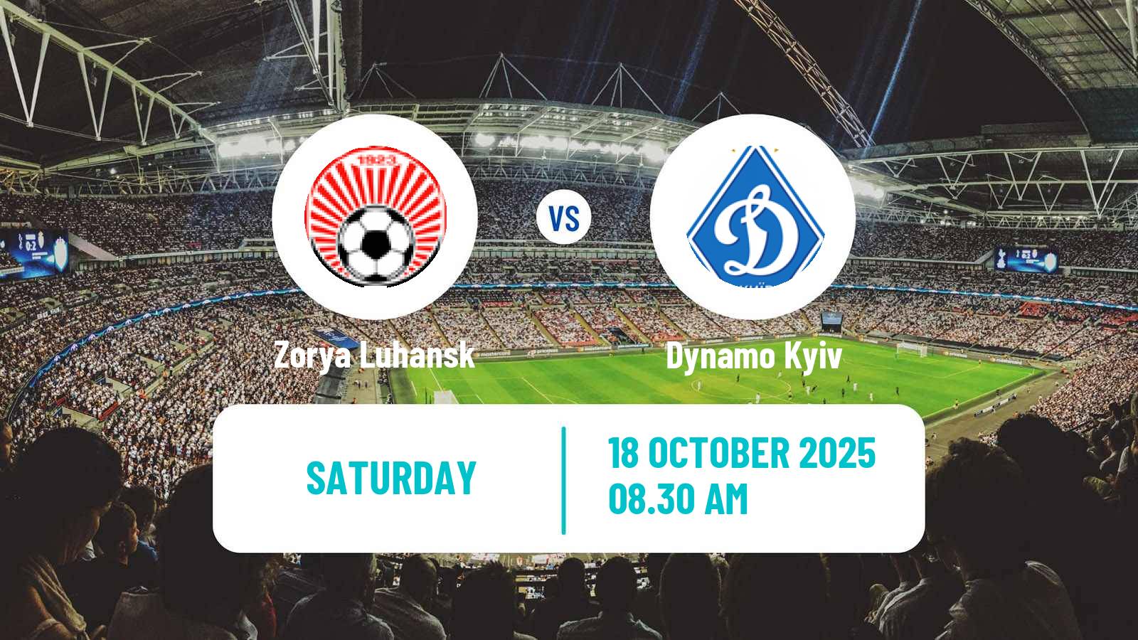 Soccer Ukrainian Premier League Zorya Luhansk - Dynamo Kyiv