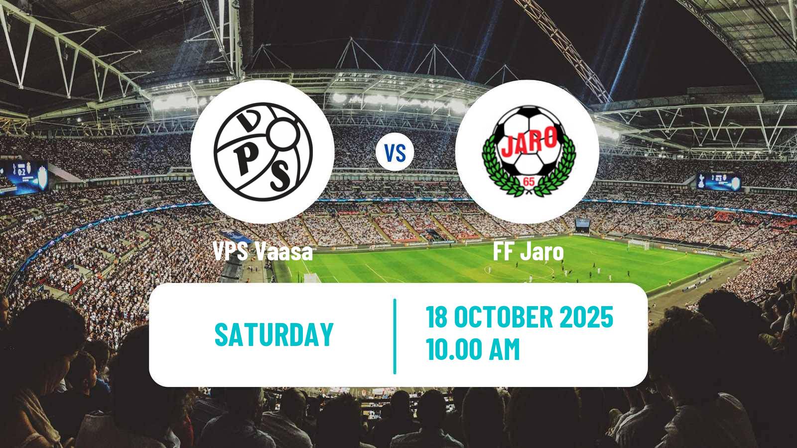Soccer Finnish Veikkausliiga VPS Vaasa - FF Jaro
