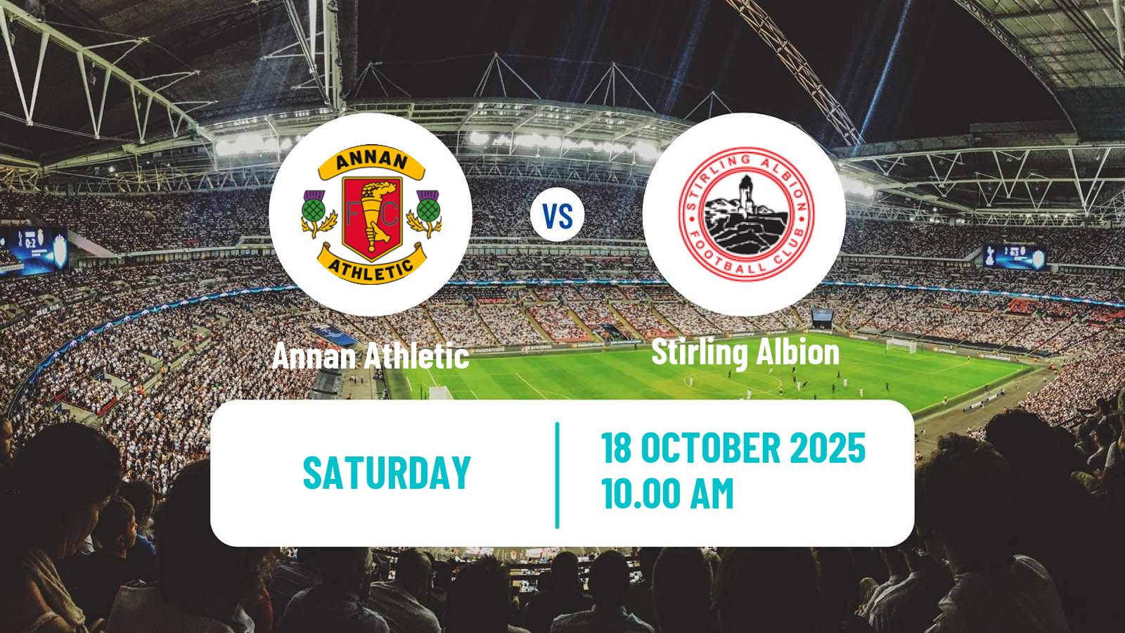 Soccer Scottish League Two Annan Athletic - Stirling Albion