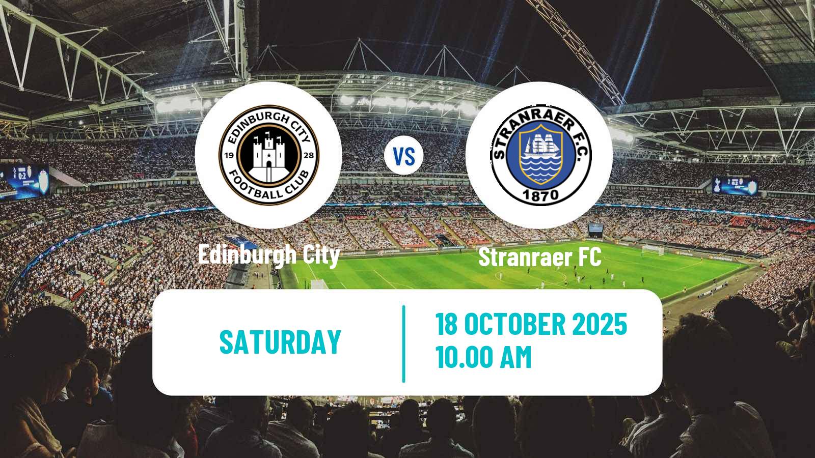 Soccer Scottish League Two Edinburgh City - Stranraer