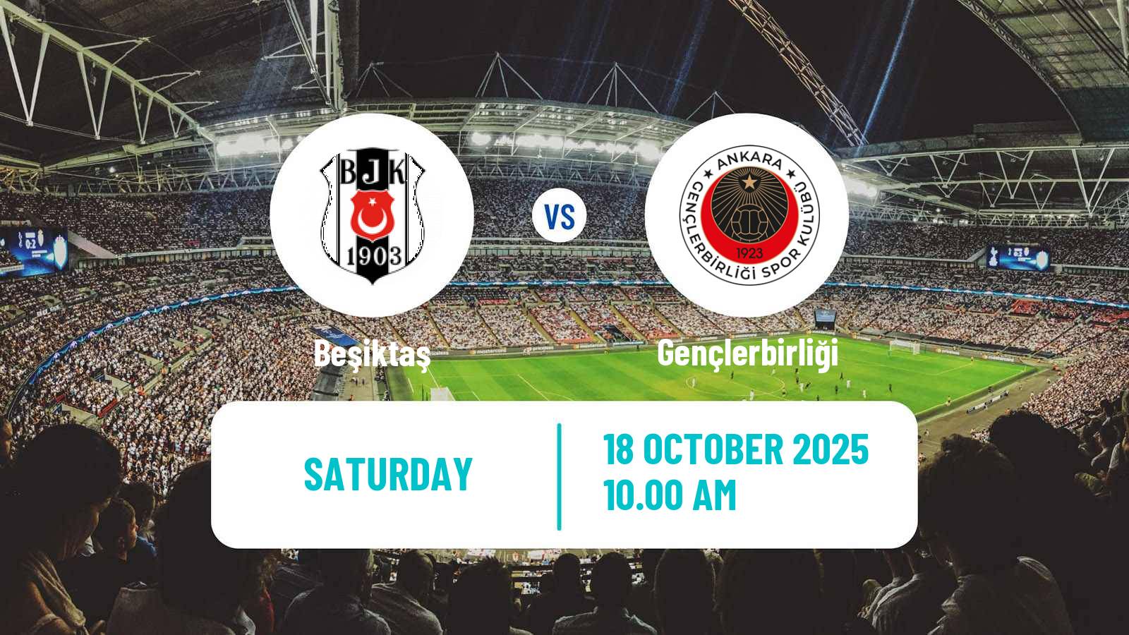 Soccer Turkish Super League Beşiktaş - Gençlerbirliği