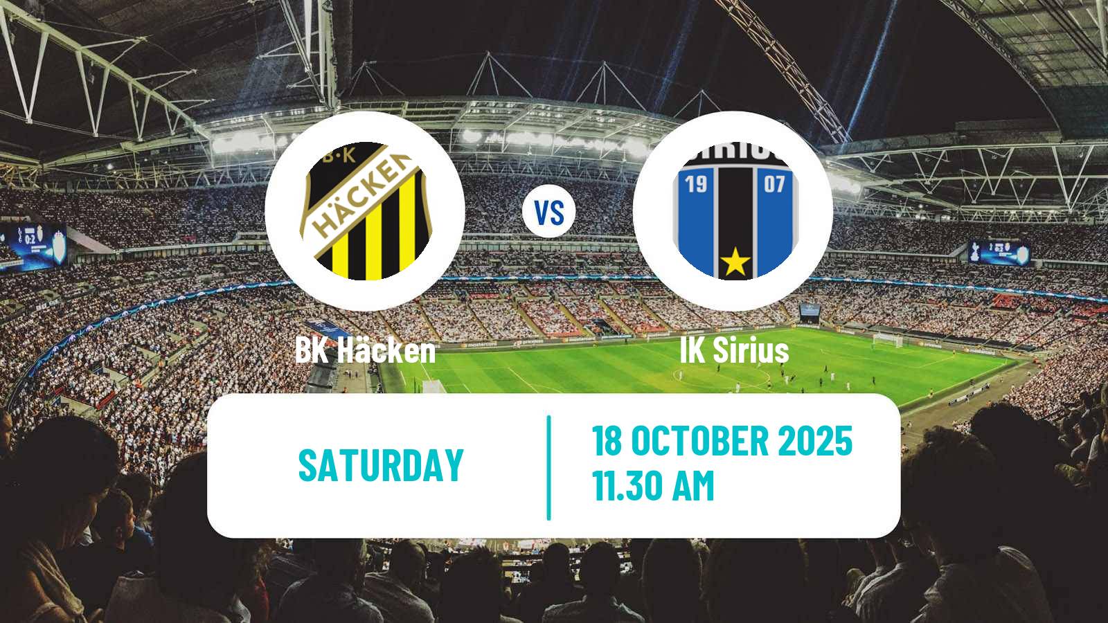 Soccer Swedish Allsvenskan Häcken - Sirius