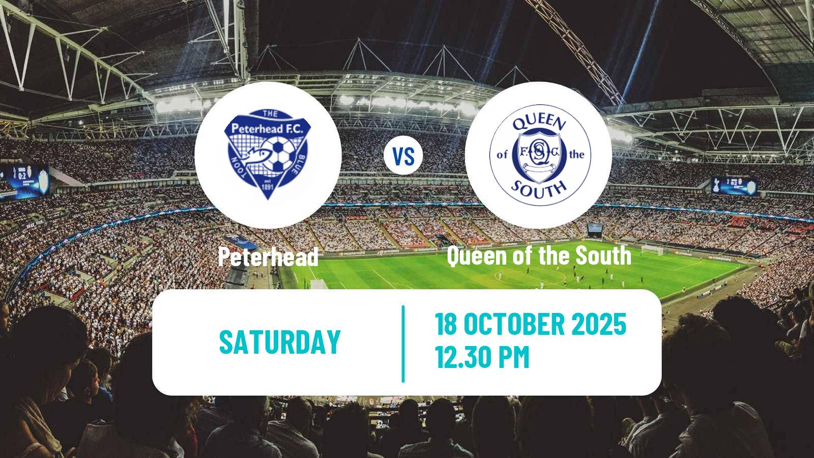 Soccer Scottish League One Peterhead - Queen of the South