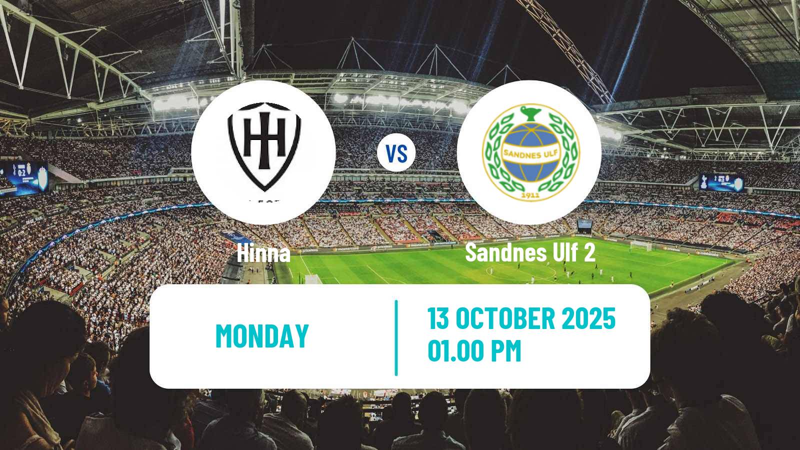 Soccer Norwegian Division 3 - Group 5 Hinna - Sandnes Ulf 2