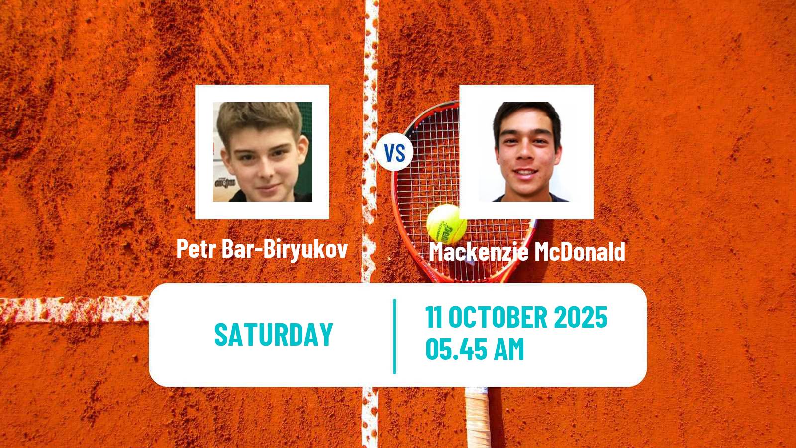 Tennis Jinan Challenger Men Petr Bar-Biryukov - Mackenzie McDonald
