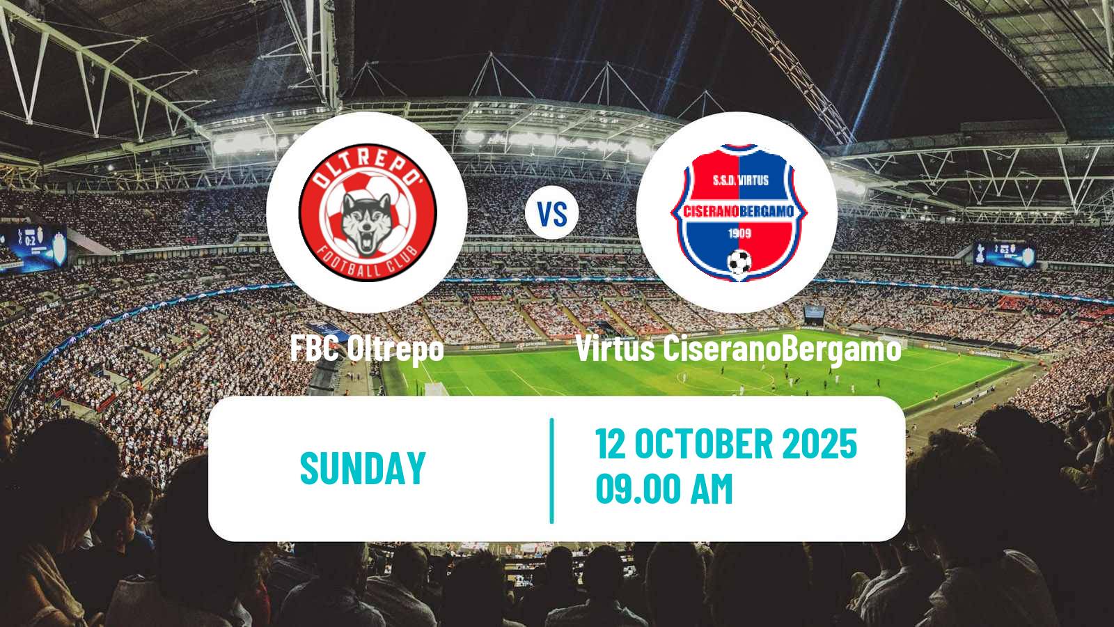 Soccer Italian Serie D - Group B Oltrepo - Virtus CiseranoBergamo