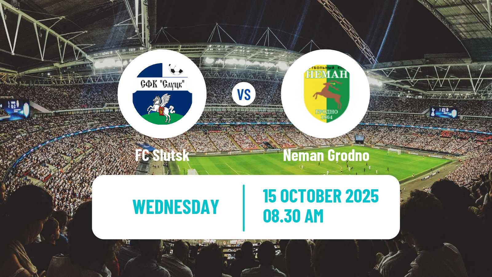 Soccer Belarusian Vysshaya Liga Slutsk - Neman Grodno