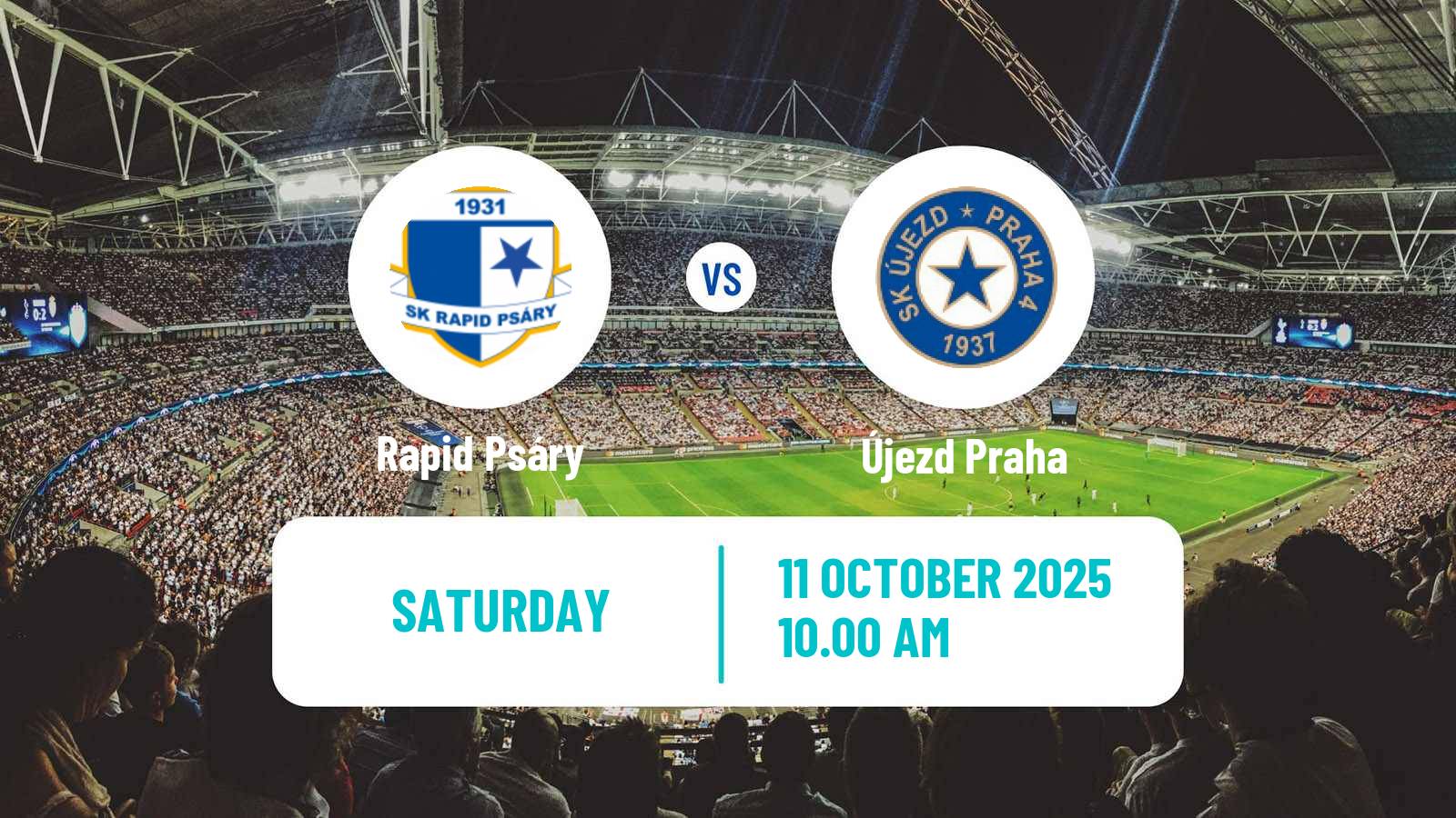 Soccer Czech Division B Rapid Psáry - Újezd Praha