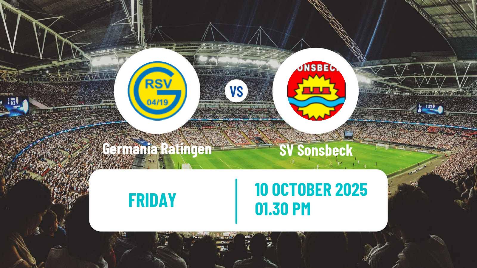 Soccer German Oberliga Niederrhein Germania Ratingen - Sonsbeck