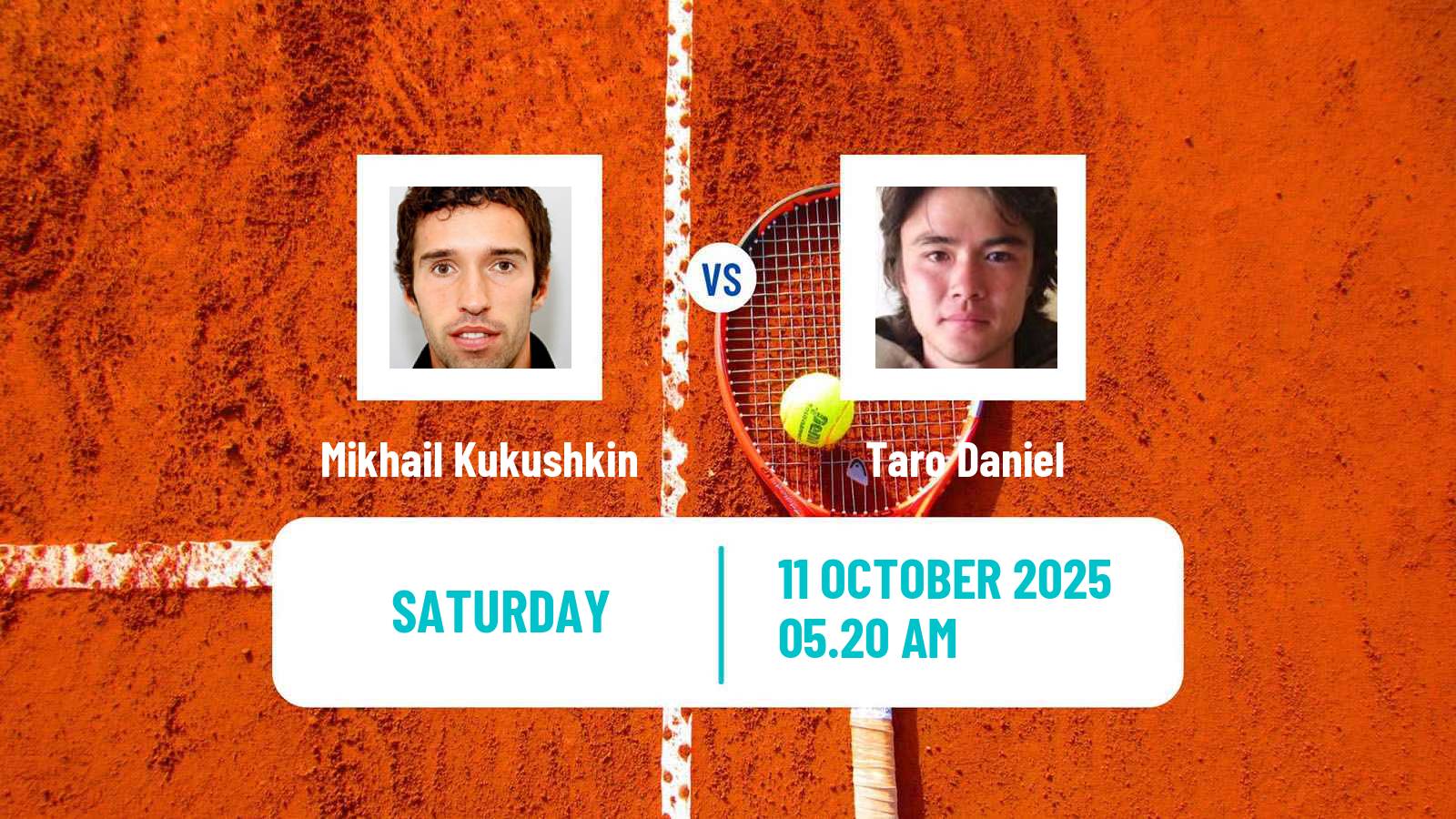 Tennis ATP Almaty Mikhail Kukushkin - Taro Daniel