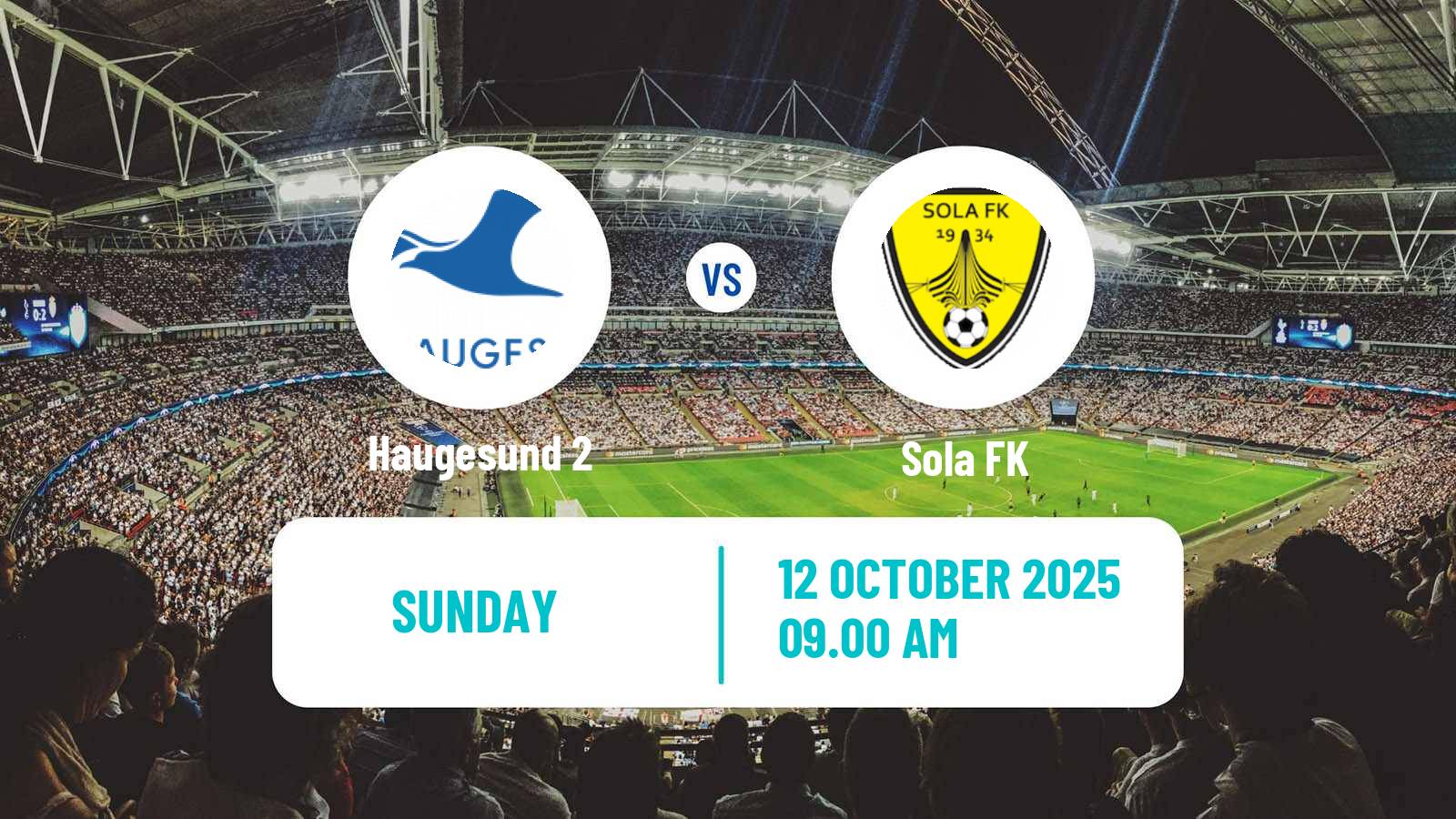 Soccer Norwegian Division 3 - Group 5 Haugesund 2 - Sola