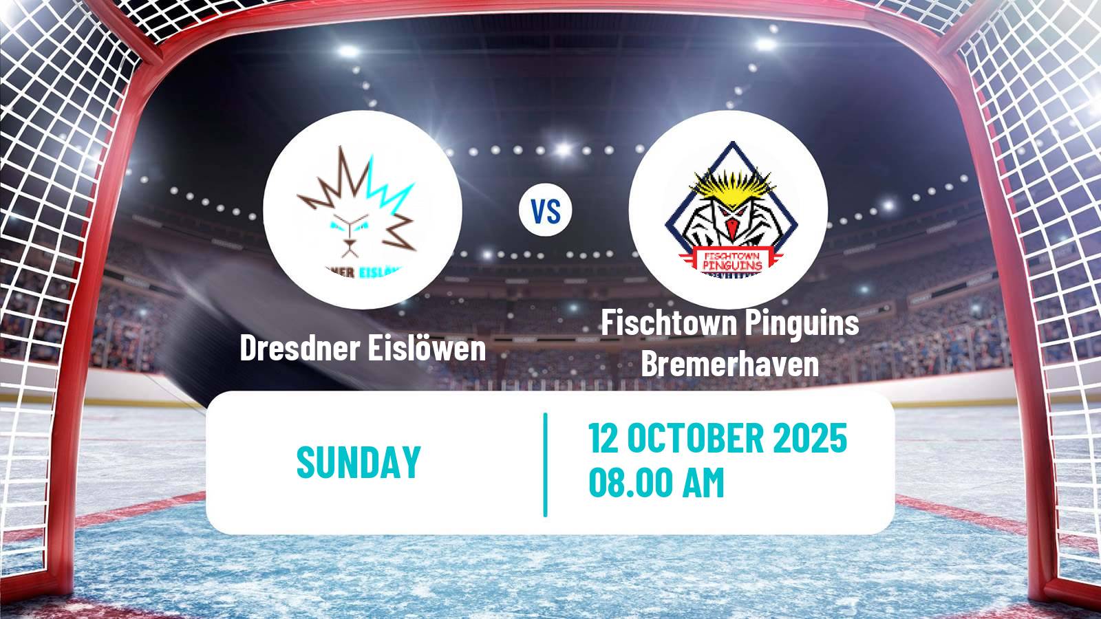 Hockey German Ice Hockey League Dresdner Eislöwen - Fischtown Pinguins Bremerhaven
