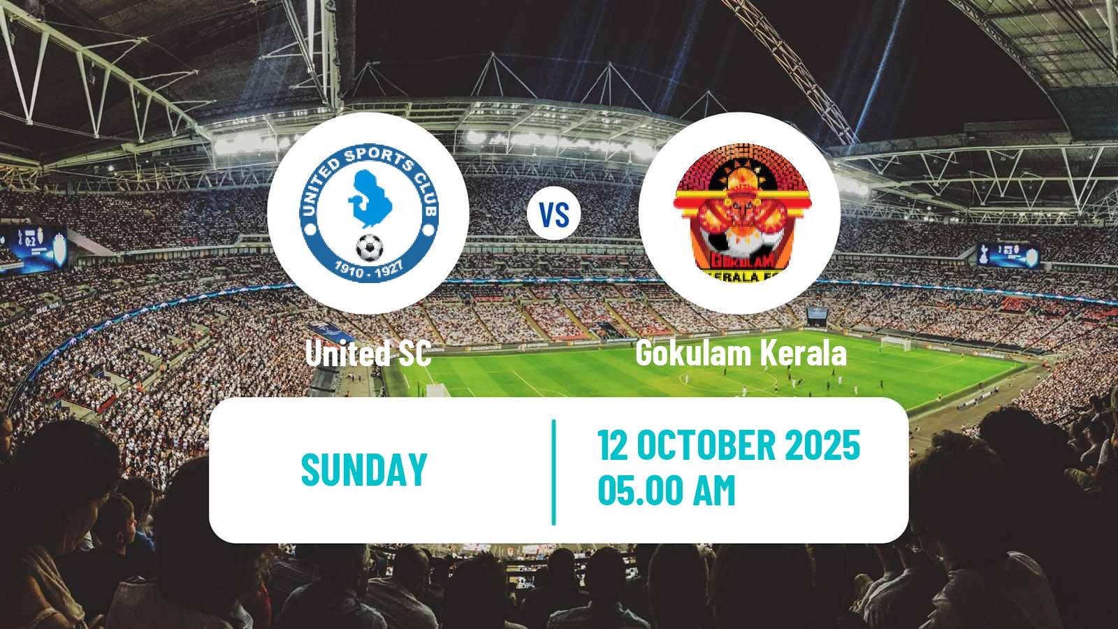Soccer Indian IFA Shield United SC - Gokulam Kerala