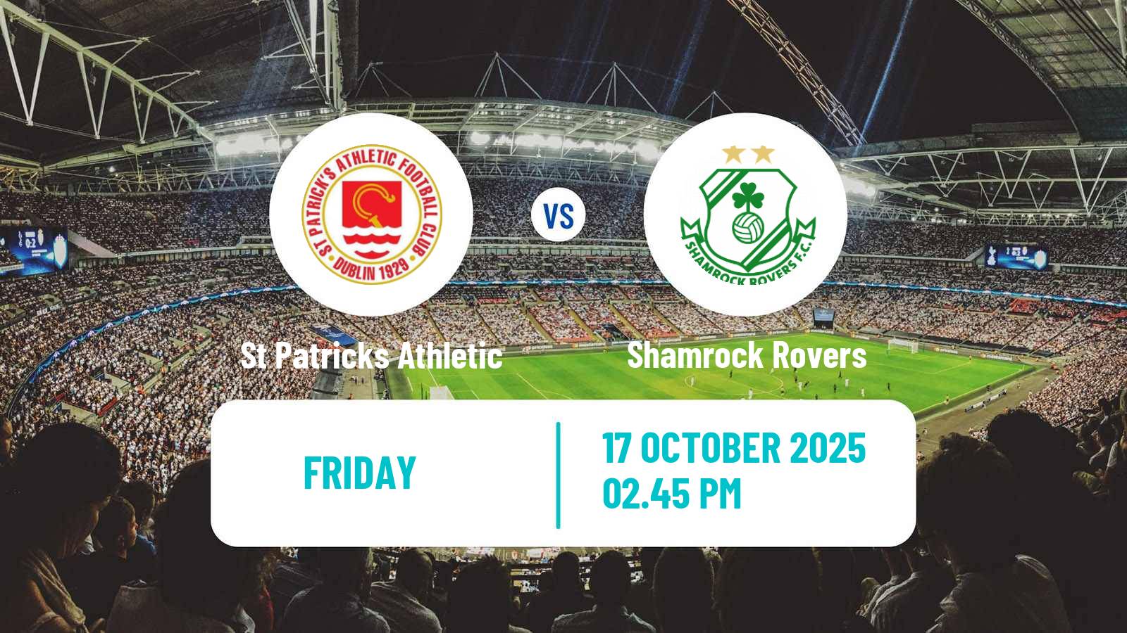 Soccer Irish Premier Division St Patricks Athletic - Shamrock Rovers