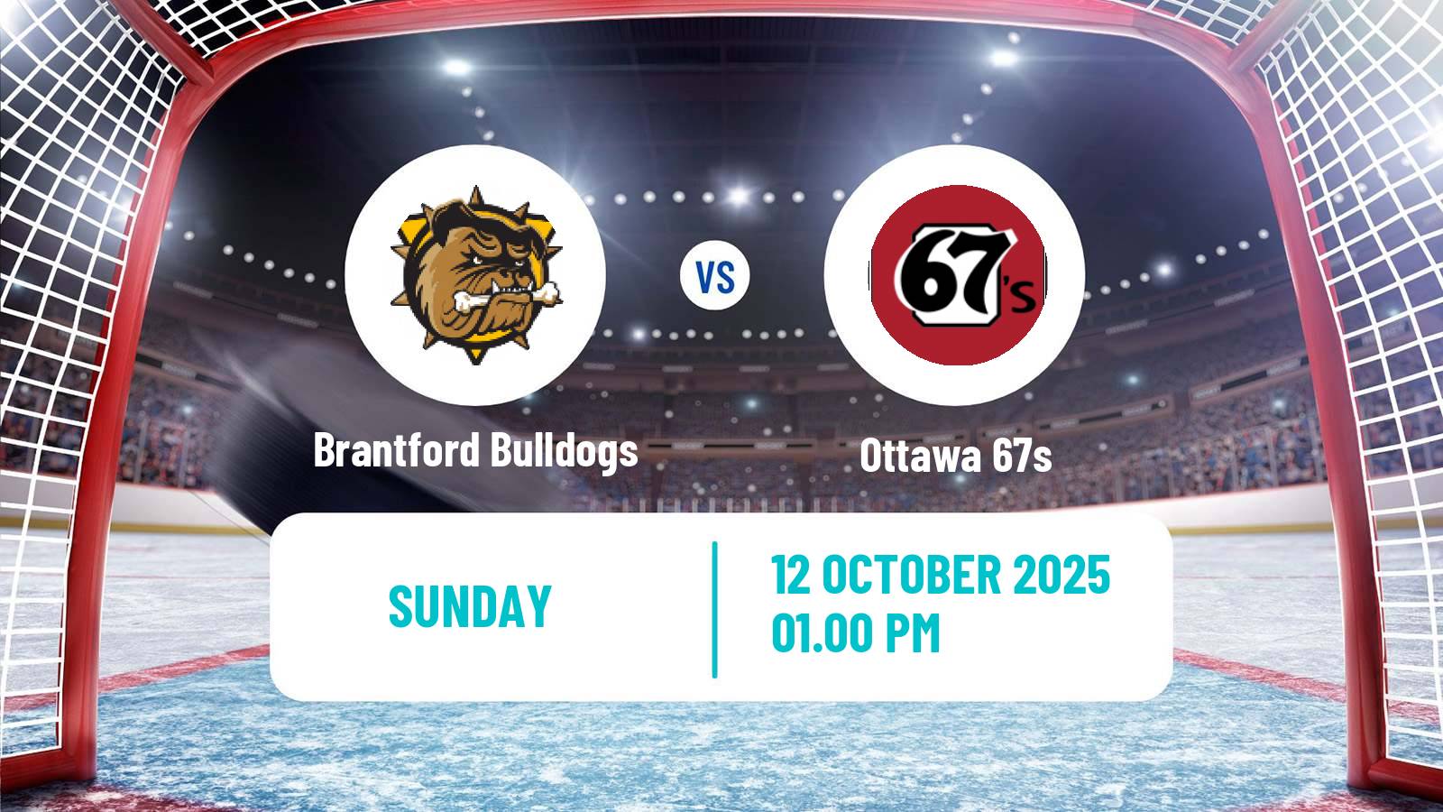 Hockey OHL Brantford Bulldogs - Ottawa 67s