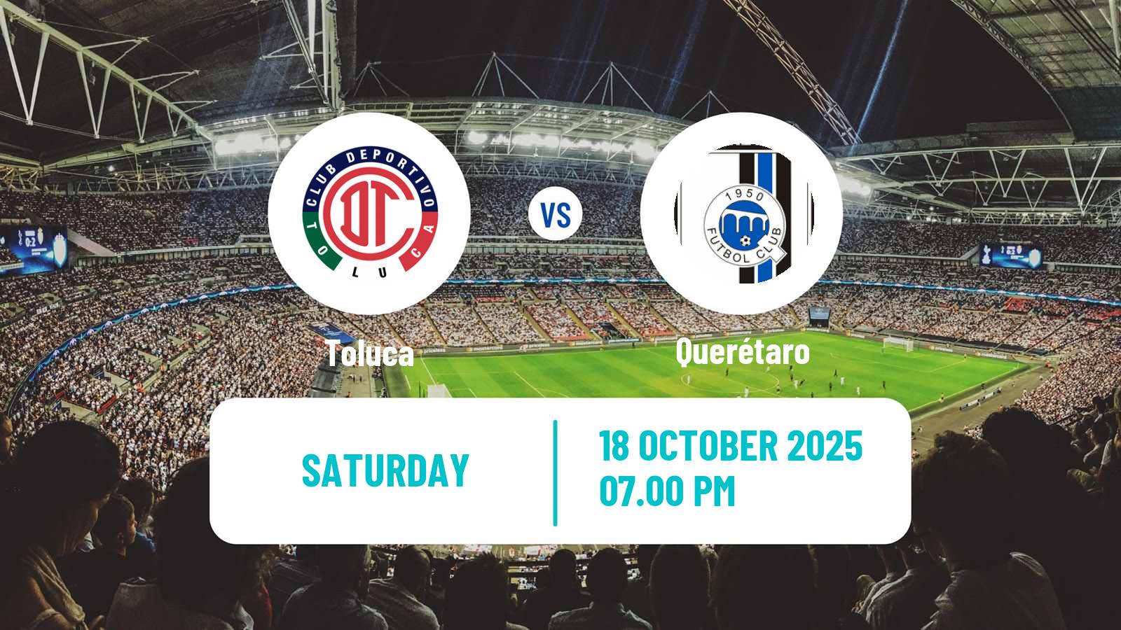 Soccer Mexican Liga MX Toluca - Querétaro