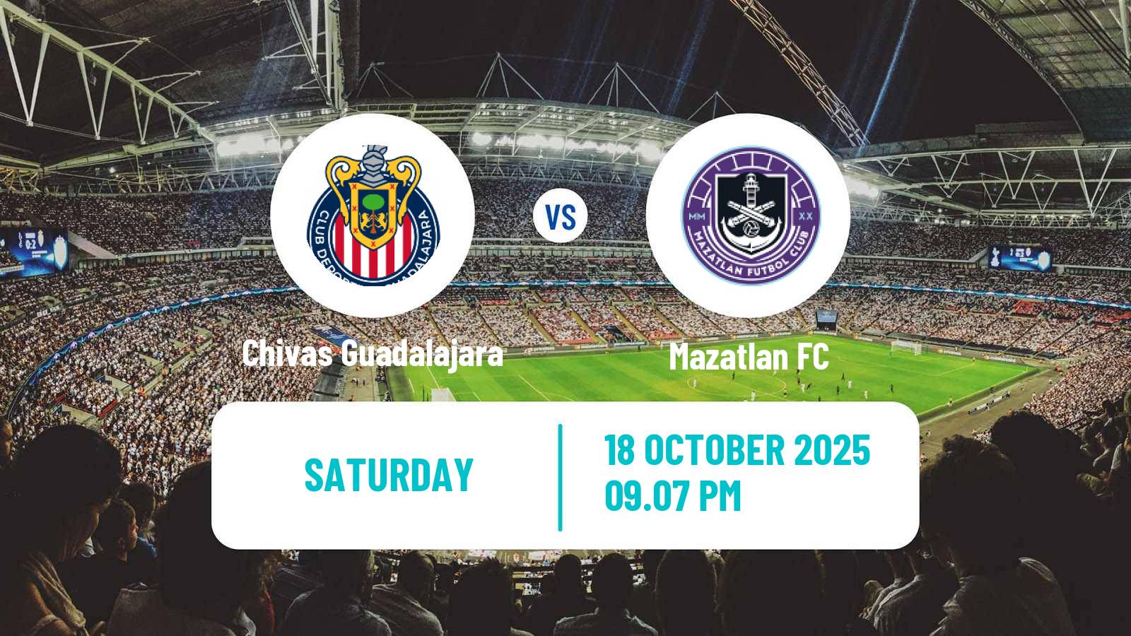 Soccer Mexican Liga MX Chivas Guadalajara - Mazatlan