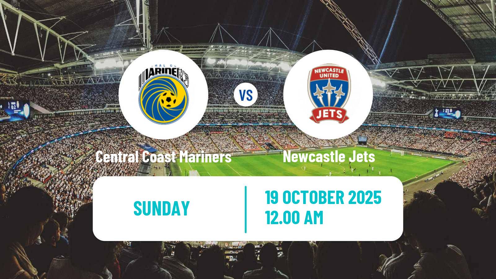 Soccer Australian A-League Central Coast Mariners - Newcastle Jets