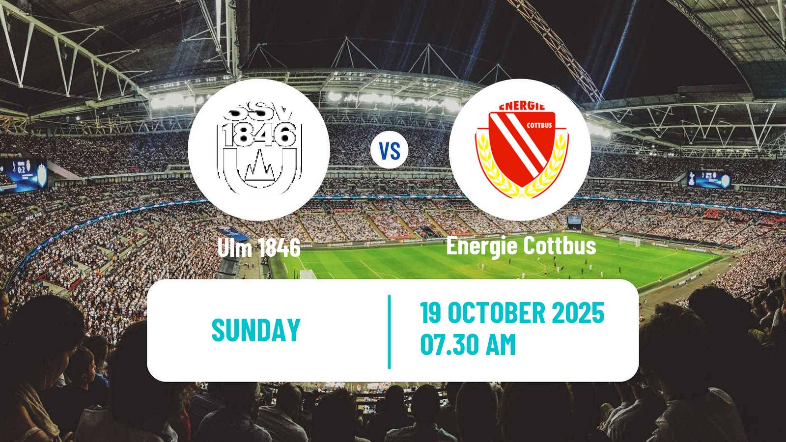 Soccer German 3 Bundesliga Ulm 1846 - Energie Cottbus