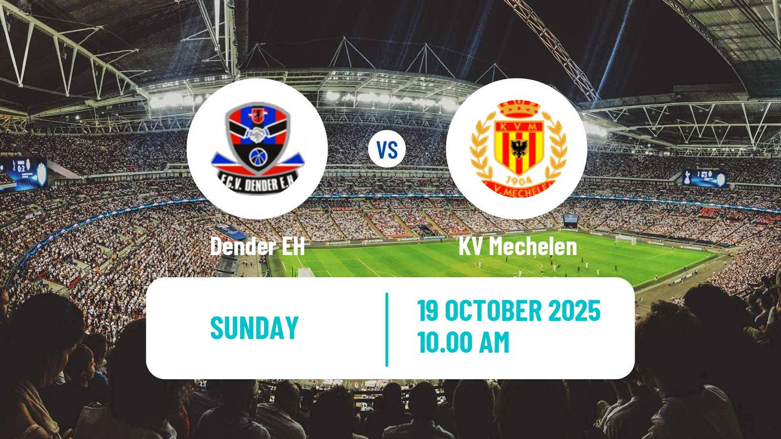 Soccer Belgian Jupiler Pro League Dender EH - KV Mechelen