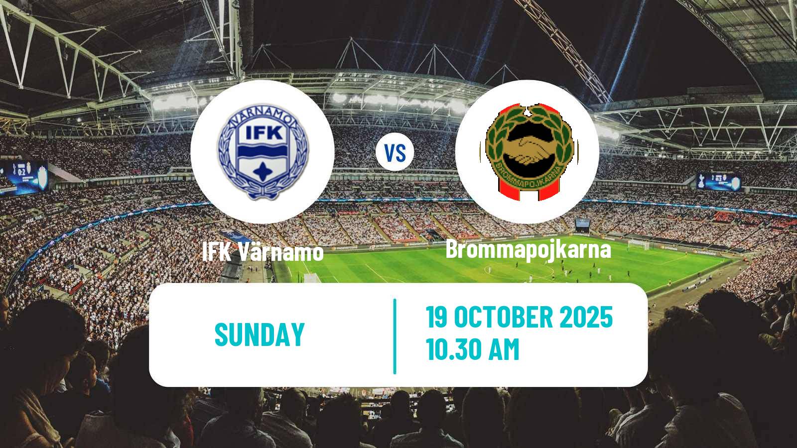 Soccer Swedish Allsvenskan Värnamo - Brommapojkarna