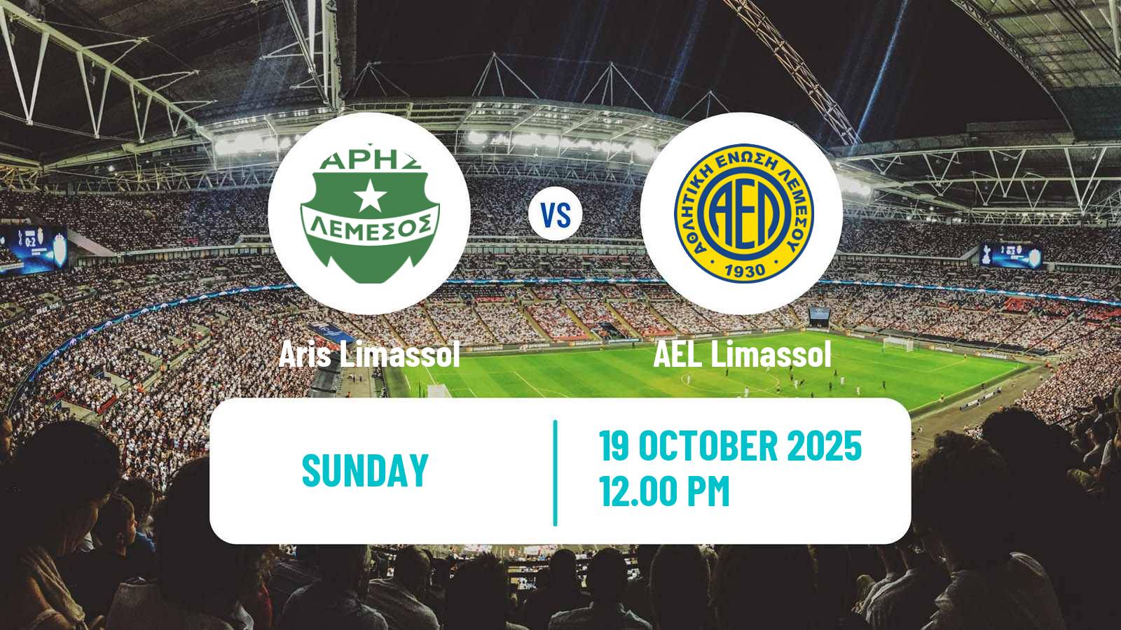 Soccer Cypriot First Division Aris Limassol - AEL Limassol