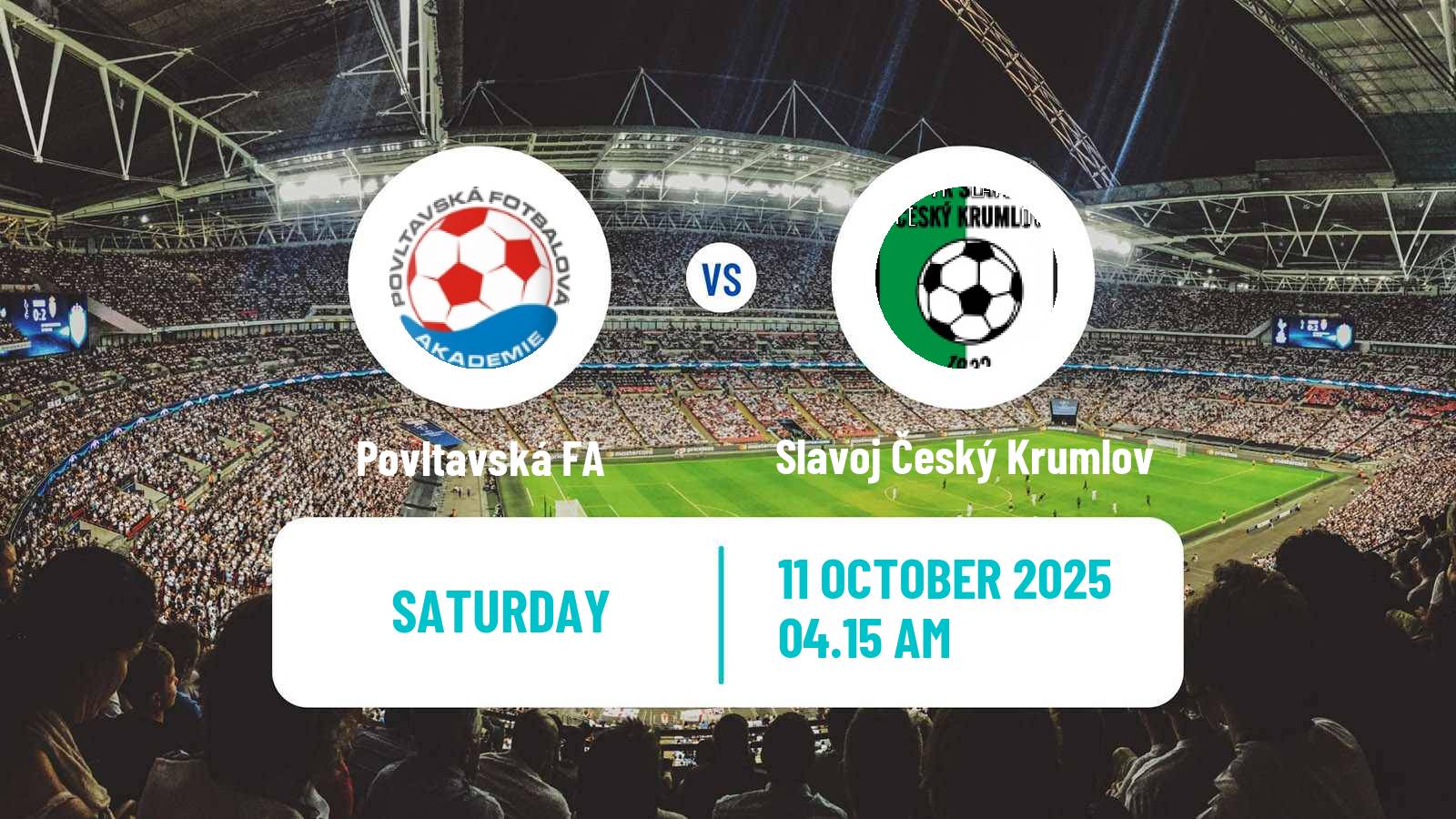 Soccer Czech Division A Povltavská FA - Slavoj Český Krumlov