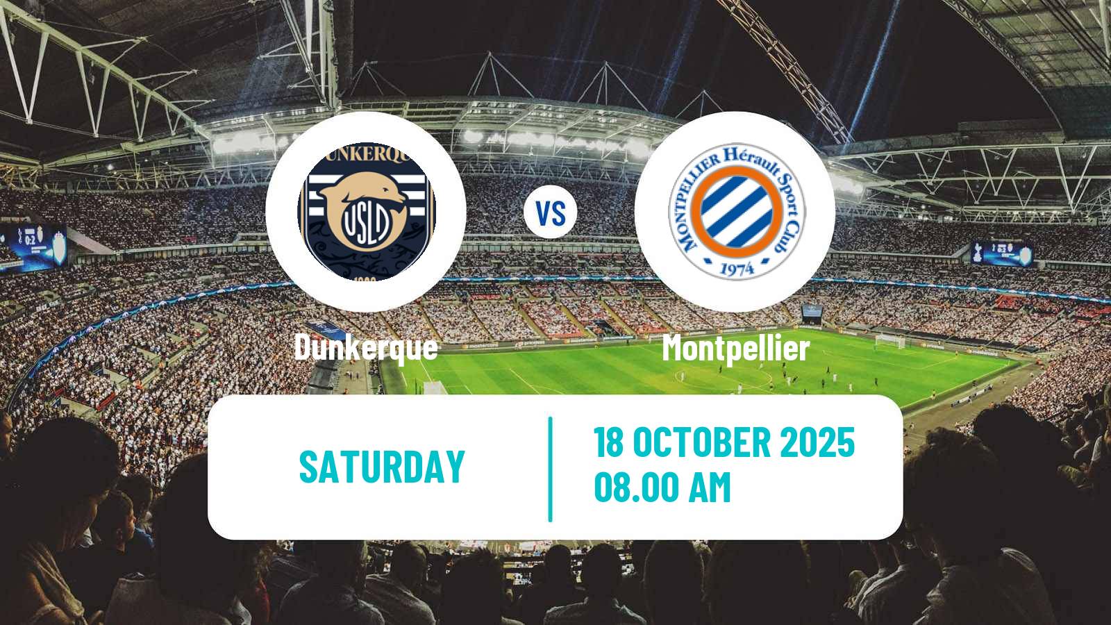 Soccer French Ligue 2 Dunkerque - Montpellier