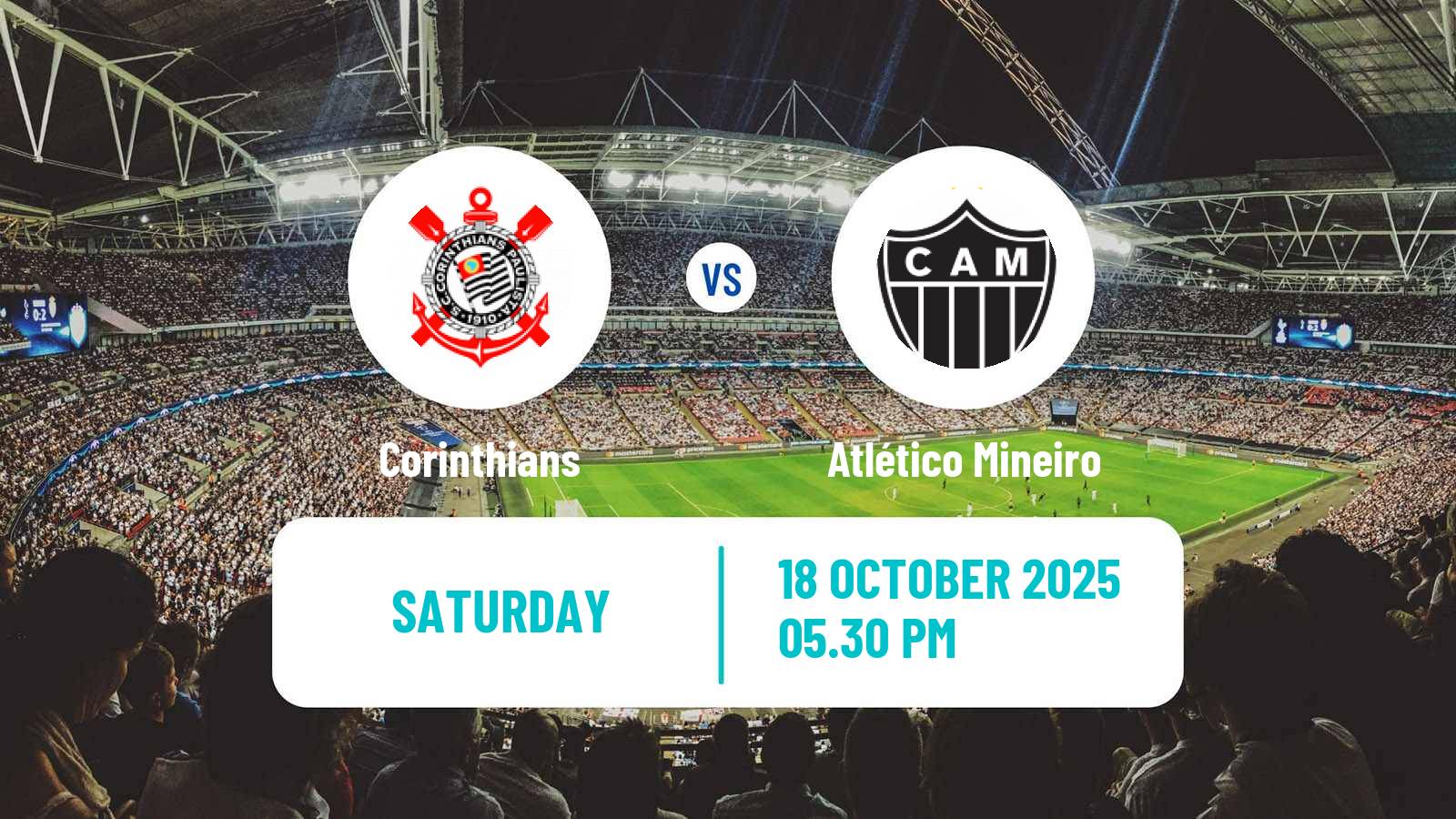 Soccer Brazilian Serie A Corinthians - Atlético Mineiro