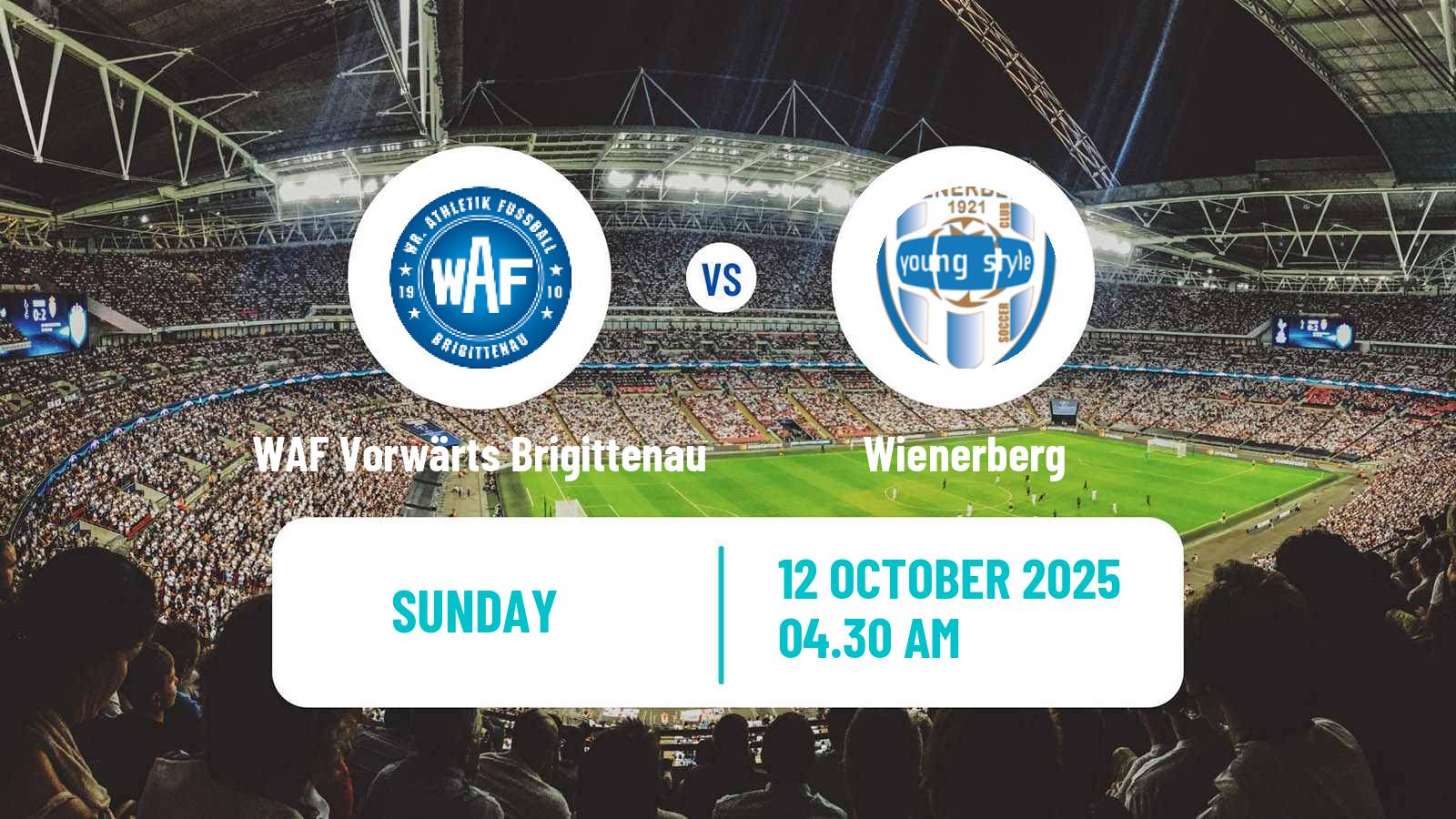 Soccer Austrian Landesliga Wien WAF Vorwärts Brigittenau - Wienerberg