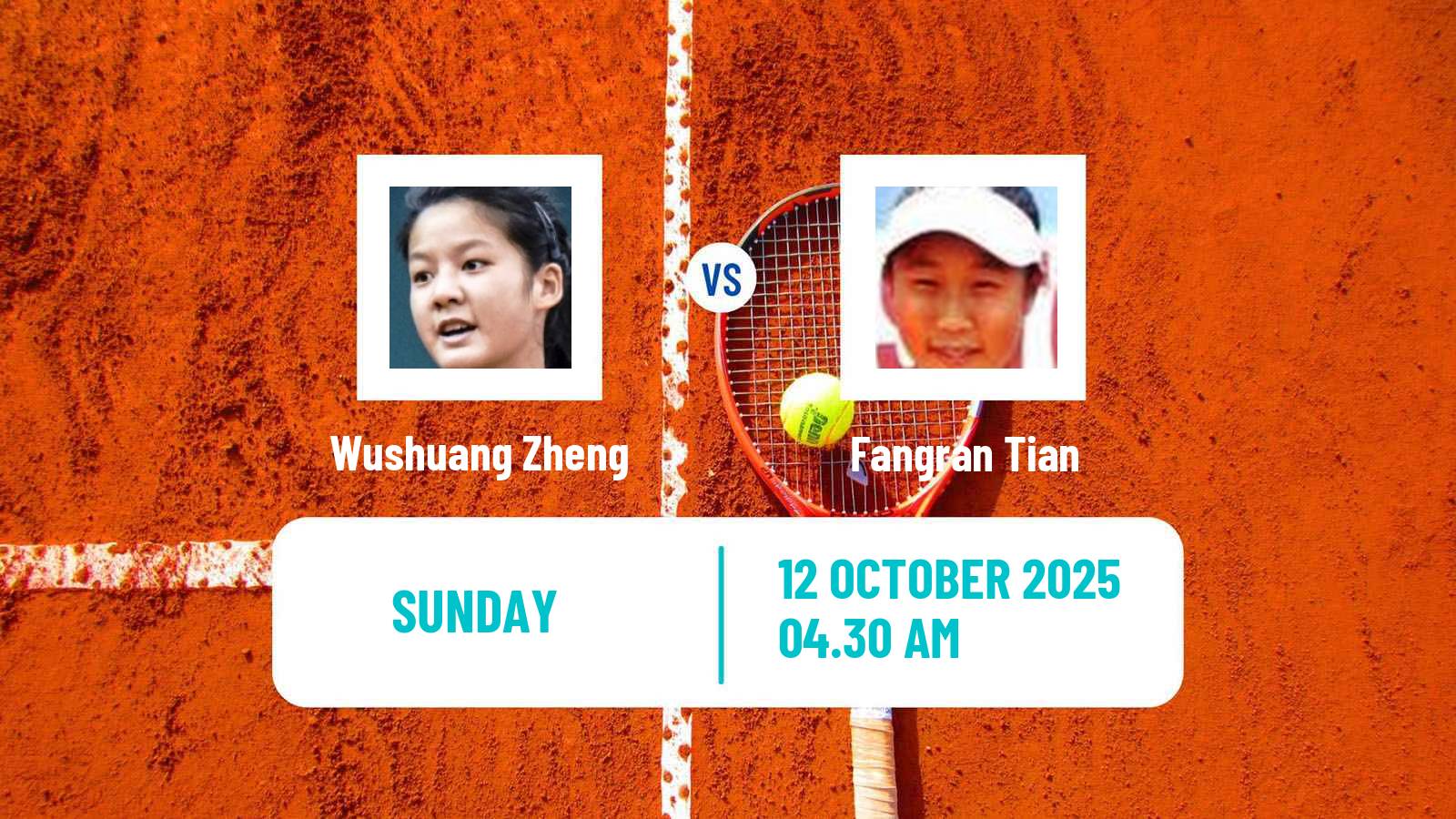 Tennis Jinan Challenger Women Wushuang Zheng - Fangran Tian