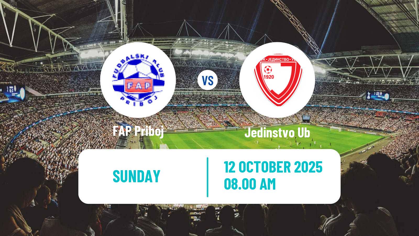 Soccer Serbian Prva Liga FAP Priboj - Jedinstvo Ub