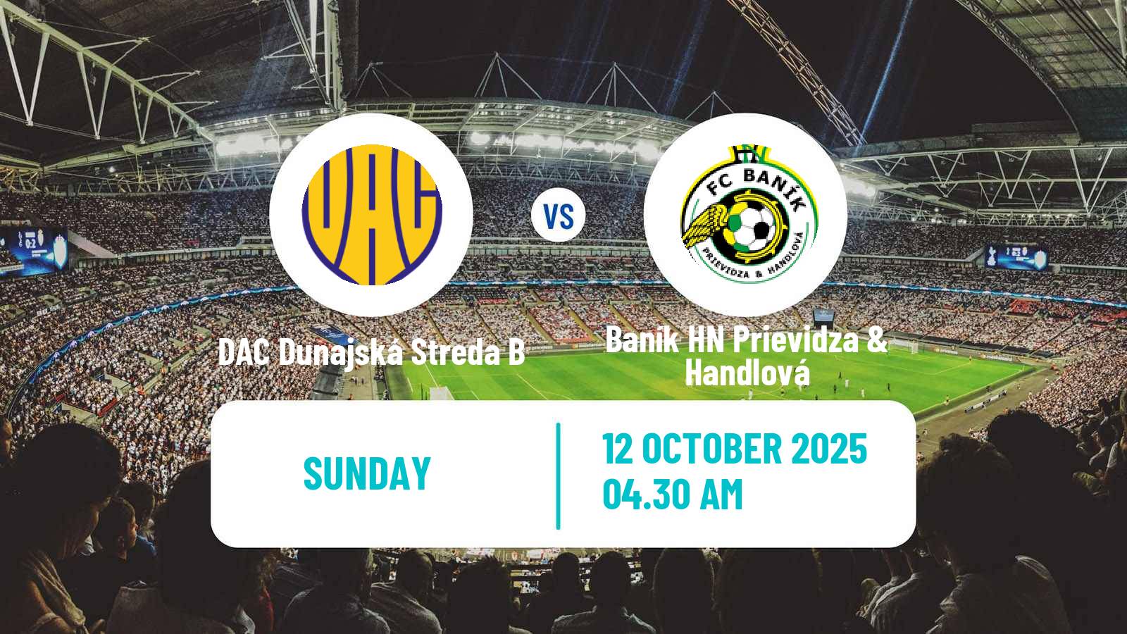 Soccer Slovak 3 Liga West DAC Dunajská Streda B - Baník HN Prievidza & Handlová