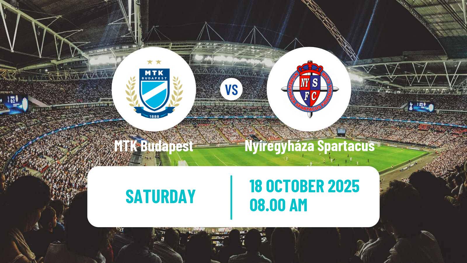 Soccer Hungarian NB I MTK Budapest - Nyíregyháza Spartacus